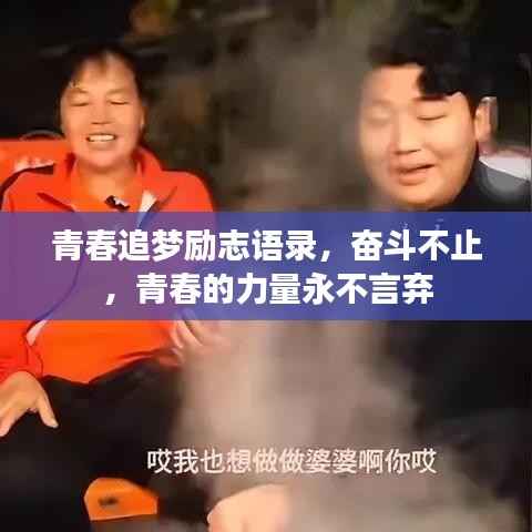 青春追梦励志语录，奋斗不止，青春的力量永不言弃